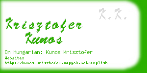 krisztofer kunos business card